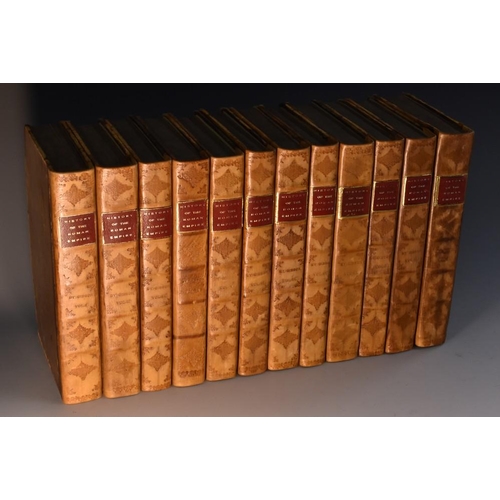 4092 - Gibbon (Edward), The History of the Decline and Fall of the Roman Empire, twelve-volume set, T. Cadd... 