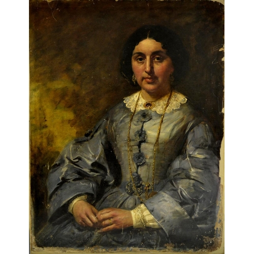 3334 - Spanish School (19th century Portrait of a Lady oil on canvas, 92cm x 70cm