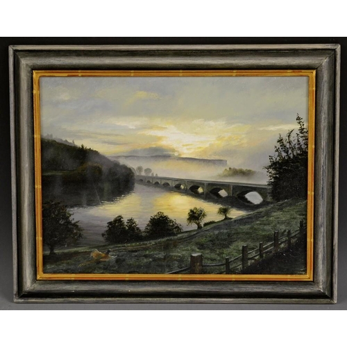 3340 - Trevor Neal (Bn.1947) Early Morning Mist, Ladybower signed with monogram and dated 2009, oil on canv... 