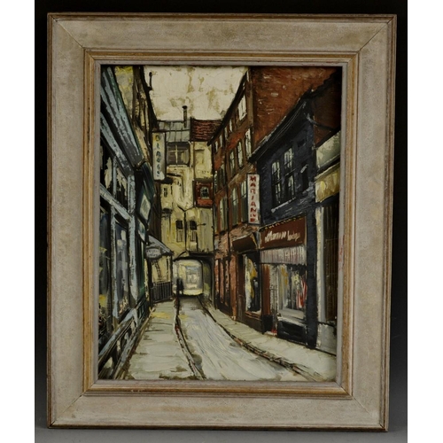 3348 - Walter Gordon Willbond Greyhound Street, Nottingham signed, oil on canvas, 50cm x 39cm  Exhibited Ro... 