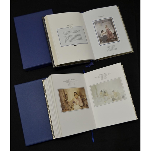 3364 - A Catalogue Raisonne of the works of Sir William Russell Flint in two Volumes, each leather bound, a... 