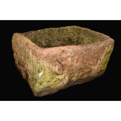 1856 - A 19th century Derbyshire gritstone trough, 55cm high, 94cm long, 77cm wide