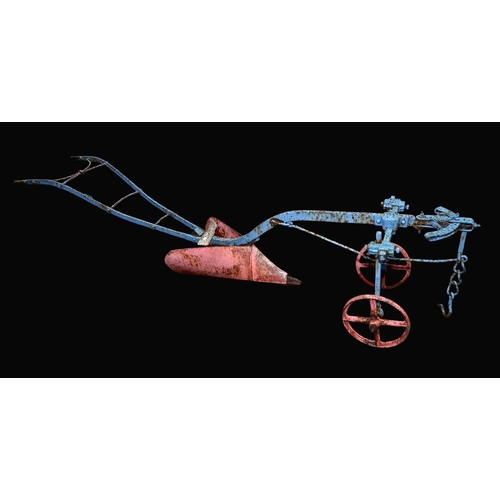 1861 - A horse-drawn plough, in red, late 19th/early 20th century