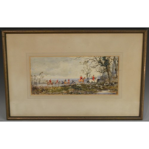 294 - Arthur Willett (1857-1918) Going into Cover signed, titled and inscribed label to verso, watercolour... 