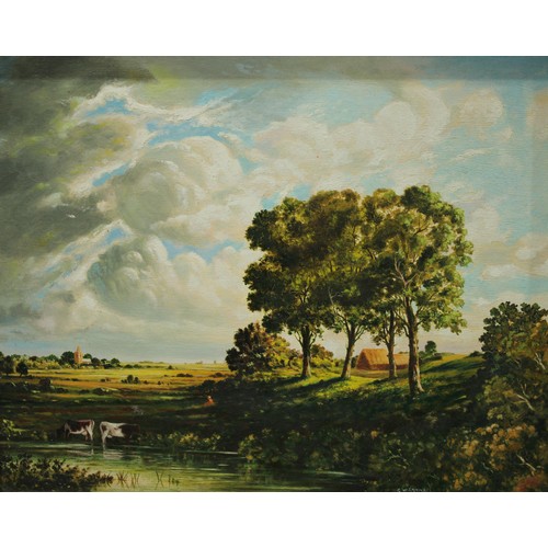 387 - G. W. Ranner
Suffolk Landscape
signed, oil on board, 39.5cm x 49.5cm