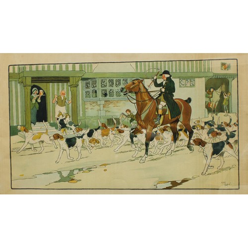 384 - Cecil Aldin, after, A Hunting Morning, 41cm x 60cm