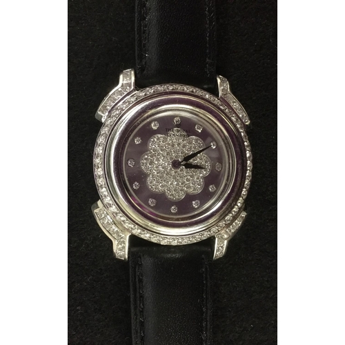 3010A - A modern Chatila diamond set 18ct white gold Swiss wrist watch - 'The Royal Diamond' No.BA 79, 157, ... 