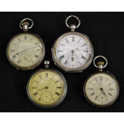 3100 - A George V silver  '' The Comet'' open face pocket watch, white dial, Roman numerals, minute track, ... 