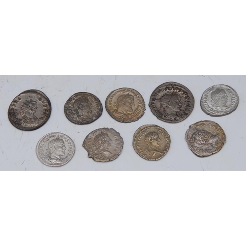 1595 - Roman, Silver Denarii, Maximinus (2), others (5); Antoninianii (2) [9]