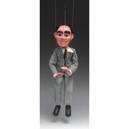 111 - SL Bank Manager - very rare, Pelham Puppets SL Range, moulded hollow head, balding head with black h... 