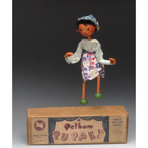 1118 - LS Mexican Girl - Pelham Puppets LS Range, with round wooden head, painted features, brown eyes, lar... 