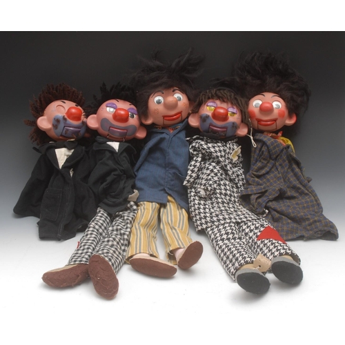 1131 - Vent Tramp - Pelham Puppets Vent Range, the pink moulded head with black hair on top of which is a f... 