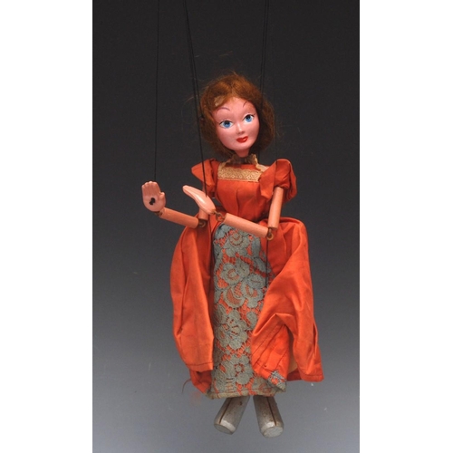 125 - SL Cinderella - rare version,  Pelham Puppets SL Range, hollow moulded head, painted features, blue ... 