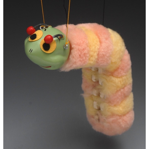 141 - SL Furry Caterpillar - Pelham Puppets SL Range,  hollow moulded head, painted features, yellow and b... 