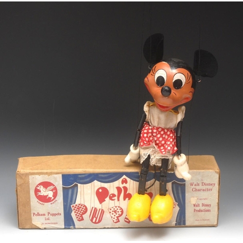 159 - SL Minnie Mouse, Walt Disney character - Pelham Puppets SL Range,  large moulded head with painted f... 