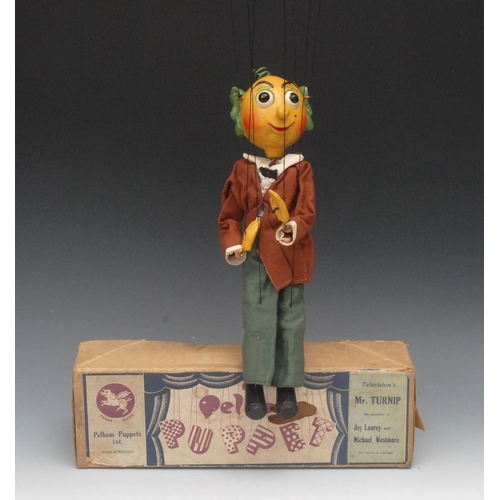 162 - SL Mr Turnip - Pelham Puppets SL Range, thick cast moulded head,  metal coil to top, painted feature... 