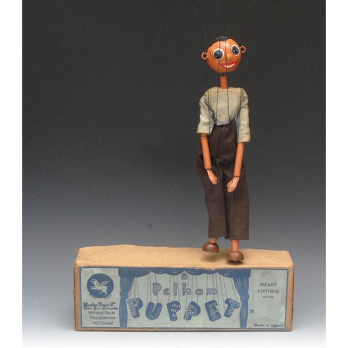 185 - Wonky Toy LS Boy - Wonky Toy LS Range,  turned circular wooden  head,  painted features, circular bl... 