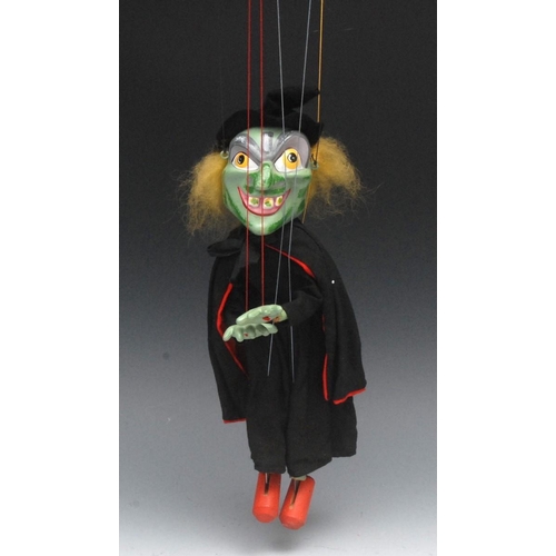 212 - SL 63 Green Faced Wicked Witch - Pelham Puppets SL 63 Range,  hollow moulded head painted green, wit... 