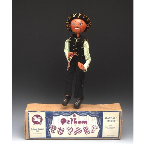 33 - SS Mexican Boy - early rare, Pelham Puppets SS Range, round wooden head with hand painted features, ... 