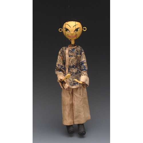 400 - SS Chinese Man - Pelham Puppets SS Range, wooden ball head, painted features, green eyes, small lead... 