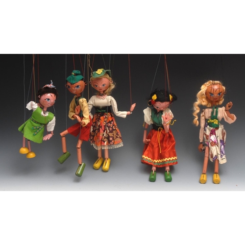 430 - SS Tyrolean Boy - Pelham Puppets SS Range, painted wooden head, metal strip knee joints, wooden mall... 