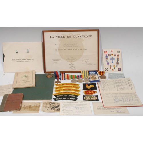 91 - Medals, World War Two and Korea Part Group of Five, 1939/45, Defence, War,  Korea, UN Korea to 49764... 
