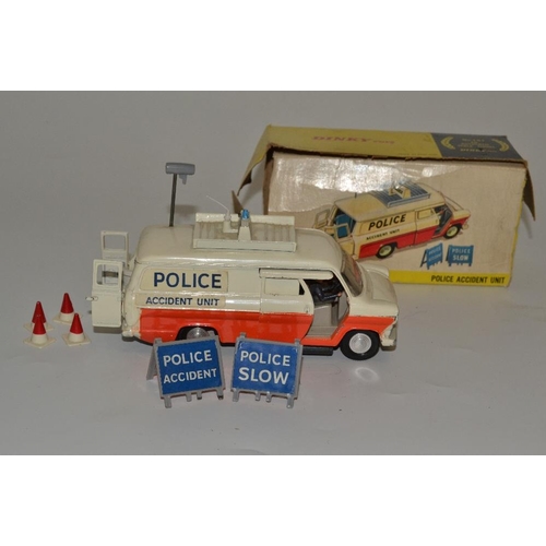 336 - A Dinky  No.289, Routemaster Bus, red livery, boxed;  a DINKY No. 287 Police Accident Unit Ford Tran... 