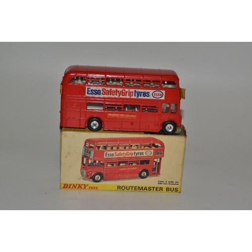 336 - A Dinky  No.289, Routemaster Bus, red livery, boxed;  a DINKY No. 287 Police Accident Unit Ford Tran... 