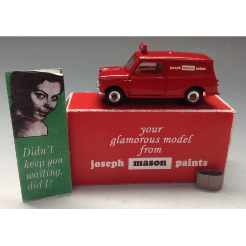 337 - A Rare Dinky Toys No. 274 Mini van promotional model `Joseph Mason Paints` with advertising card and... 