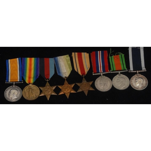 61 - Medals, World War One, World War Two, Casualty Group of Eight, Pair (name erased), 1939/45, France &... 