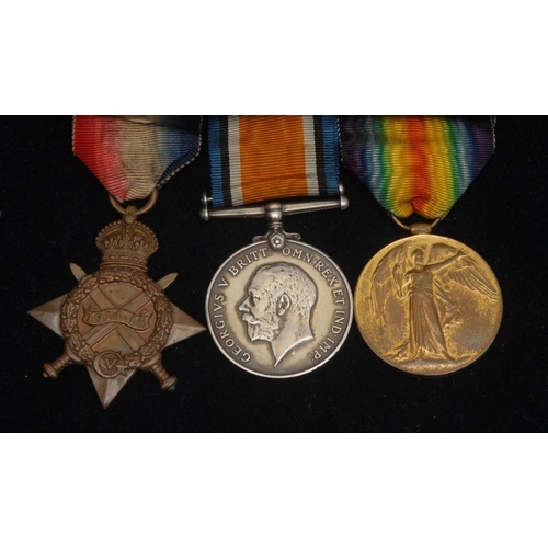 64 - Medals, World War One, 1914/15 Star Trio, T.S. 3157 S.J. BUCKINGHAM TR. R.N.R., ENGN on Pair, good V... 