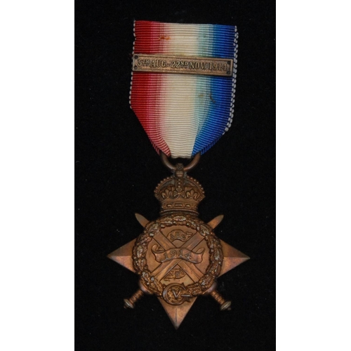 67 - Medal, World War One, Single, 1914 Star Bar, P-510 SGT J. TURNELL M.M.P., James Turnell of the Mount... 