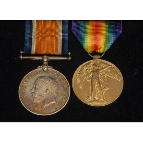 70 - Medals, World War One, Pair, 11473 PTE H. S. BROWN A. CYC CORPS, EF; Hubert S. Brown, Army Cyclist C... 