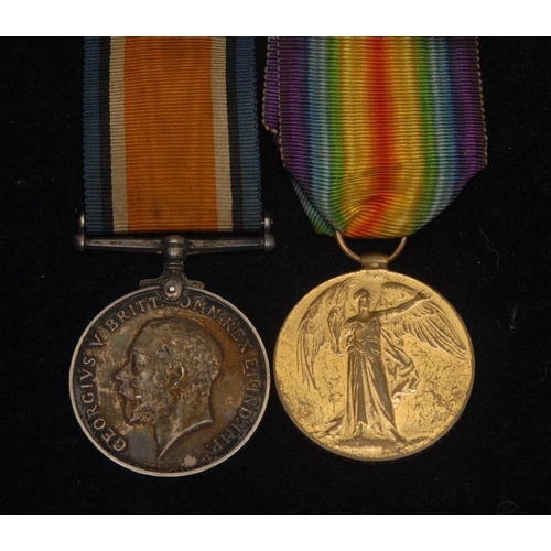 72 - Medals, World War One, Pair, 20680 PTE P. J. REED K.R.R.C., EF; Percy J Reed, Kings Royal Rifle Corp... 