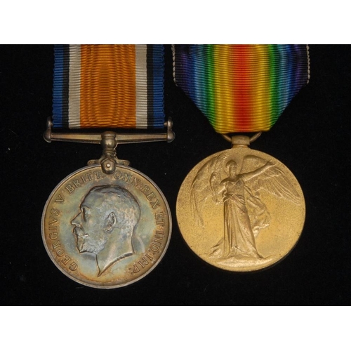 74 - Medals, World War One, Pair, 15939 PTE P. G. CRAWFORD M.G.C., EF; Percy G Crawford Machine Gun Corps... 