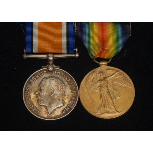 75 - Medals, World War One, Pair, 503329 PTE W. EDWARDS LABOUR CORPS, EF; Walter Edwards, entitled to Sil... 