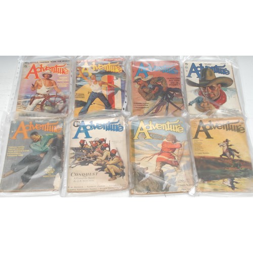 5803 - Pulp Fiction - Adventure, various issues including April and October 1925 (2); April 1930 (1); Decem... 