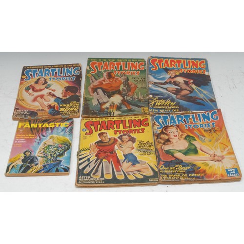 5808 - Pulp Fiction - Startling Stories - five copies, Vol. 8, No. 1: July, 1942; Vol. 14, No. 2: Fall, 194... 