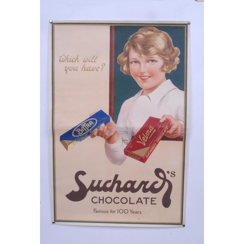 1066 - Suchard's Chocolate - an early 20th century rectangular advertising poster, printed in polychrome wi... 