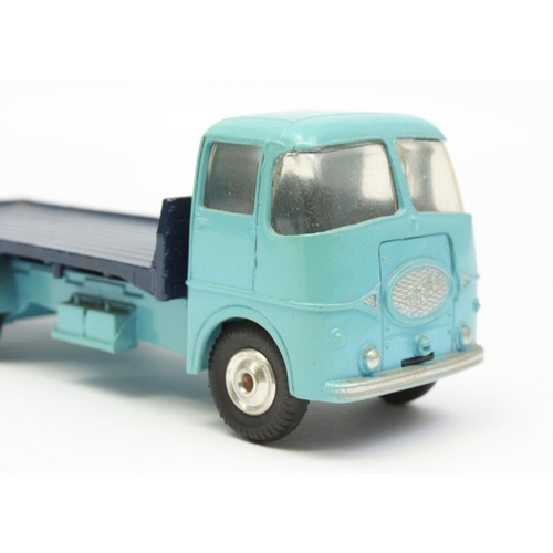 125 - Corgi Toys 457 ERF 44G Platform lorry, two tone blue body, smooth hubs, boxed (yellow and blue cardb... 