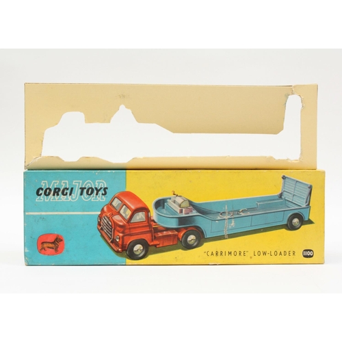 141 - Corgi Toys 1100 Bedford 'S' Carrimore low loader, red cab, grey loader, boxed with inner cardboard p... 