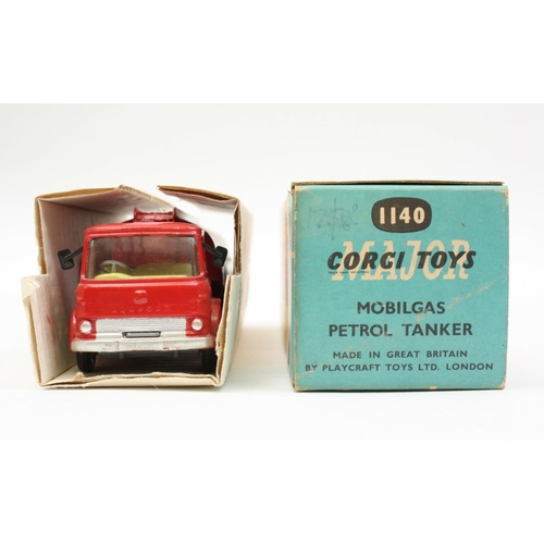 150 - Corgi Toys 1140 Bedford 'TK' Petrol Tanker 'MOBILGAS', red body, tilting cab, boxed with inner cardb... 