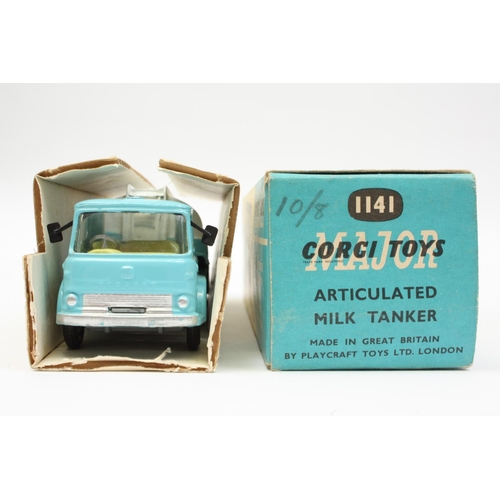 151 - Corgi Toys 1141 Bedford 'TK' Milk Tanker 'MILK', light blue and white body, tilting cab, boxed with ... 