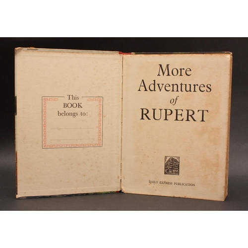 193 - More Adventures of Rupert, Daily Express Publication, uninscribed on frontispiece, red cloth spine w... 