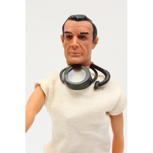 218 - A.C. Gilbert Co James Bond 007 action figure, Sean Connery in Thunderball, working spring mechanism ... 