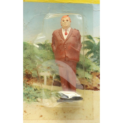 267 - A.C. Gilbert Co, James Bond 007 Goldfinger figure on No.7 Moneypenny 16507 backing card, probably a ... 