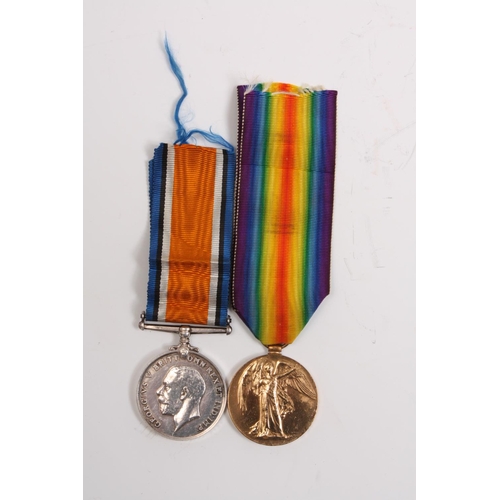 303A - Medals, World War One, Pair, 134183 DVR H. PAGE R.A