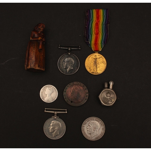 304A - Medals, World War One, Part Group, Pair 13426 PTE E(rnest) E. BAILEY G. GDS, KIA 2nd December 1914; ... 