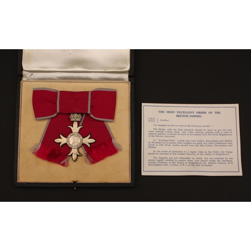 310 - Medal, Most Excellent Order of the British Empire, M.B.E., Ladies, boxed as issued