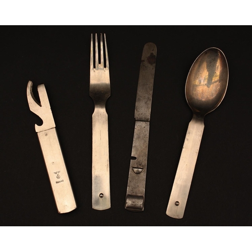 320 - Militaria, World War Two, Germany, Third Reich, soldier's travelling cutlery set F.W.W. 43